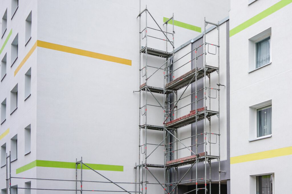 scaffolding used for construction